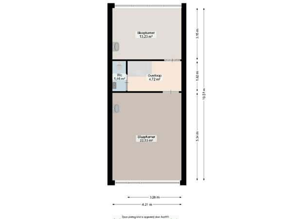Floorplan - Turkooisstraat 34, 9743 KZ Groningen